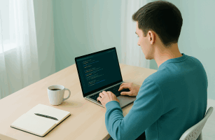 personne qui code sous Python