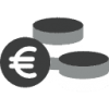 Bouton euros Prise en charge par votre fond de financement de formation ou éligible CPF